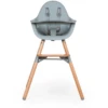 CHILDHOME Hochstuhl Evolu 2 Natur / Mint 2 In 1 + Ring