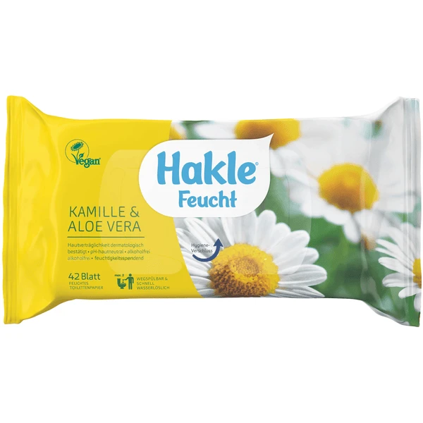 Hakle Feuchttücher Kamille & Aloe Vera, 42 Blatt 3 Hakle Feuchttücher Kamille & Aloe Vera, 42 Blatt