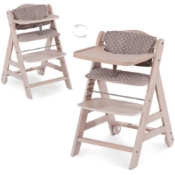 Hauck Hochstuhl Beta Plus Whitewashed/Dots