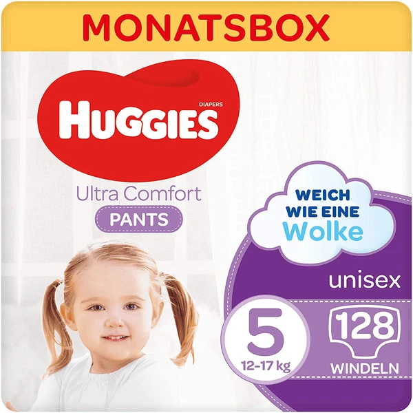 Huggies Windeln Comfort Pants-Windel, Größe 5 128 Windelhosen 3 Huggies Windeln Comfort Pants-Windel, Größe 5 128 Windelhosen