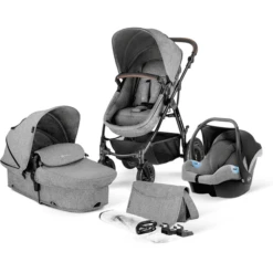Kinderkraft Kombikinderwagen 3 In 1 Moov Grey Melange
