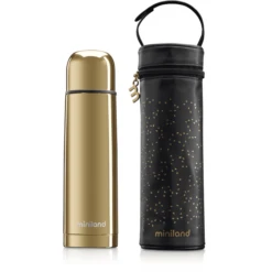 Miniland Deluxe Thermos Thermosflasche Mit Isoliertasche Gold 500ml