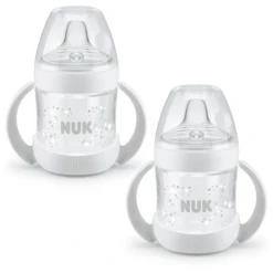 NUK Trinklernflasche Nature Sense 150 Ml In Weiß, 2 Stück