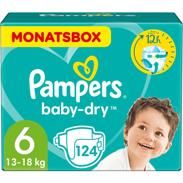 Pampers® Pampers Baby Dry, Gr.6, 13-18kg, Monatsbox (1x 124 Windeln) 3 Pampers® Pampers Baby Dry, Gr.6, 13-18kg, Monatsbox (1x 124 Windeln)