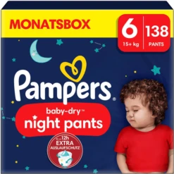 Pampers® Pampers Baby-Dry Pants Night, Gr. 6, 15kg+, Monatsbox (1 X 138 Pants)